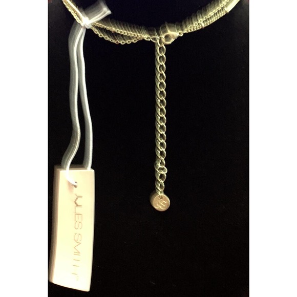 JULES SMITH 14" Gold Tone Double Strand Necklace w/ Sparkle Beads & Faux Opal - Picture 3 of 4